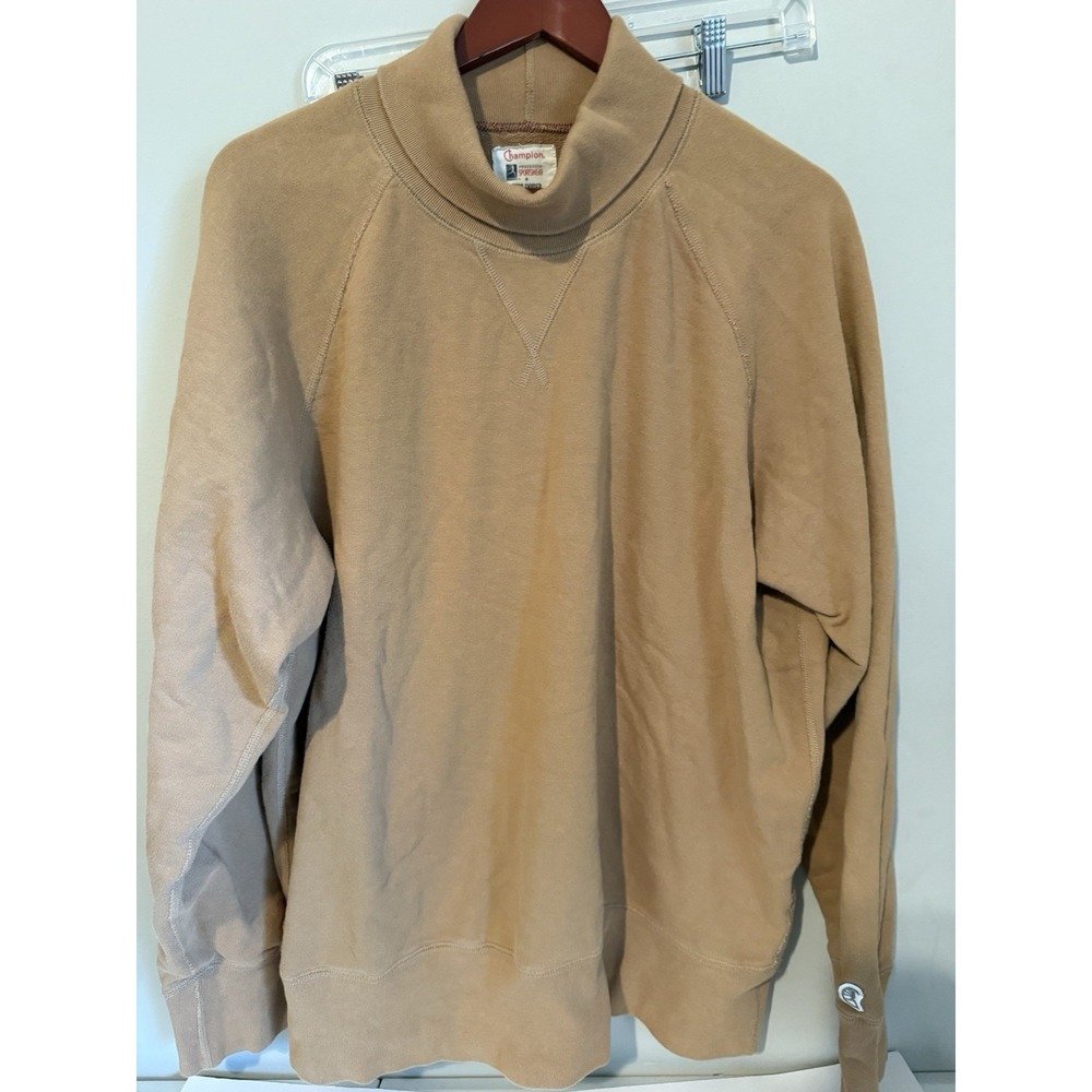 Todd Snyder Champion Men's Tan Mock Neck Sweatshirt Size XL